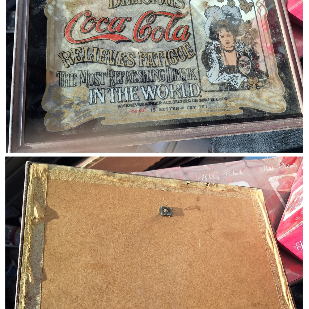 Coca Cola Red and White Wall Mirror Decor